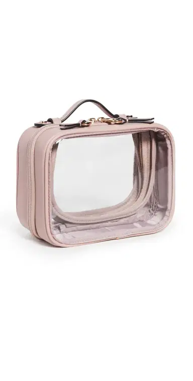 CALPAK Mini Clear Cosmetic Case Mauve One Size | Thumbnail 1