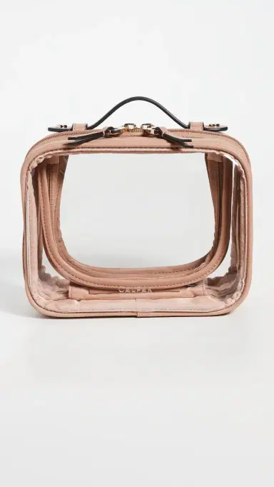 CALPAK Mini Clear Cosmetic Case Caramel One Size | Thumbnail 2