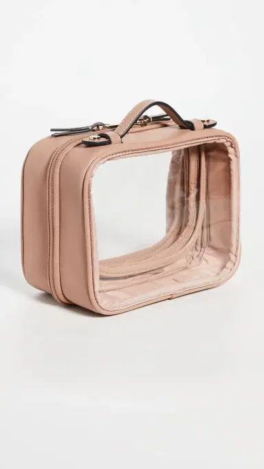 CALPAK Mini Clear Cosmetic Case Caramel One Size | Thumbnail 3