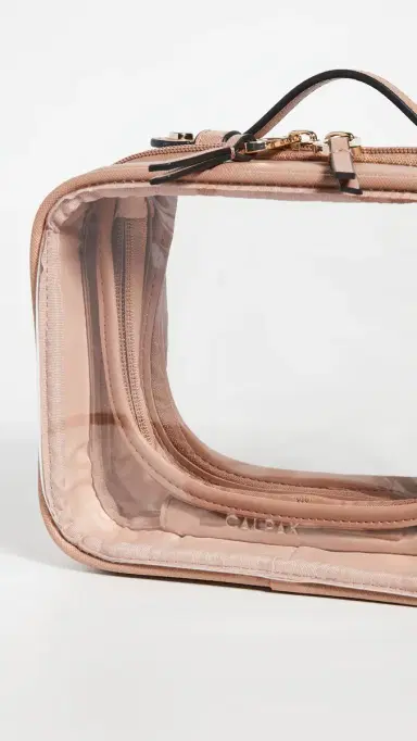 CALPAK Mini Clear Cosmetic Case Caramel One Size | Thumbnail 4