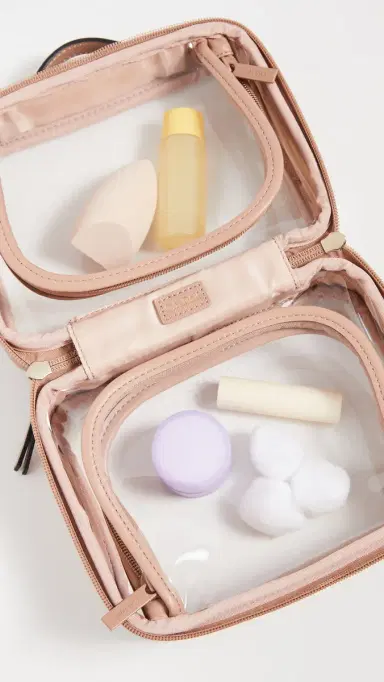 CALPAK Mini Clear Cosmetic Case Caramel One Size | Thumbnail 5