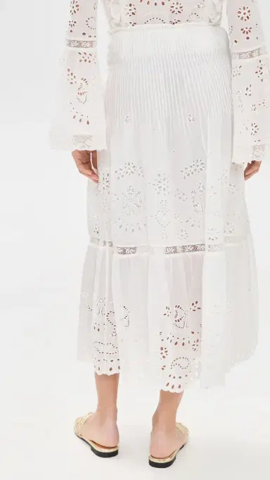 LoveShackFancy Mallow Skirt White | Thumbnail 3