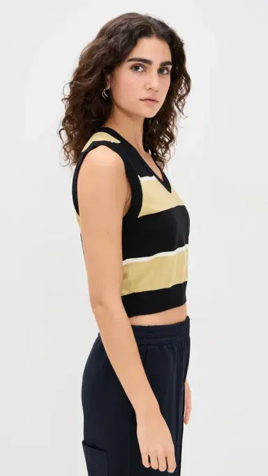 State & Lake Knit Vest Khaki/Black/White S | Thumbnail 4