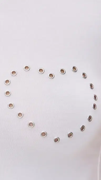 Miaou Mini Heart Tee White Grommet Heart | Thumbnail 6 Miaou Mini Heart Tee White Grommet Heart | Thumbnail 6