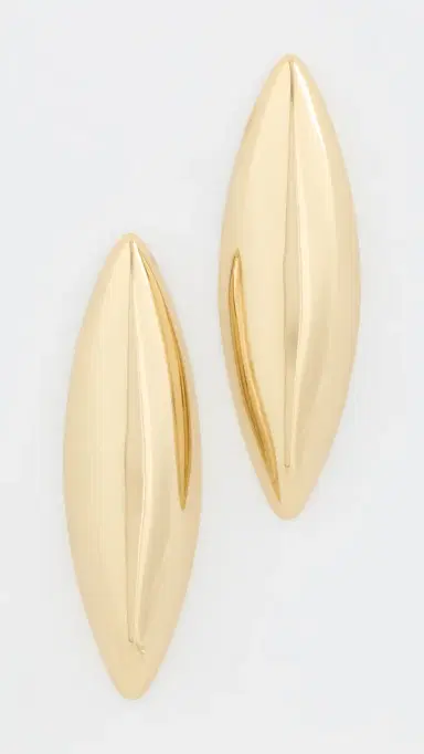 Jennifer Fisher Small Puffy Dagger Earrings Yellow Gold One Size | Thumbnail 2