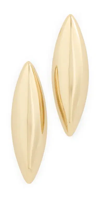 Jennifer Fisher Small Puffy Dagger Earrings Yellow Gold One Size | Thumbnail 1