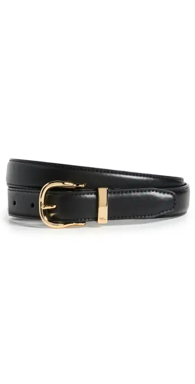 Nili Lotan Louise Belt Black/Shiny Brass 75 | Thumbnail 1