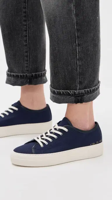 Common Projects Tournament Sneakers In Canvas Navy 38 | Thumbnail 3