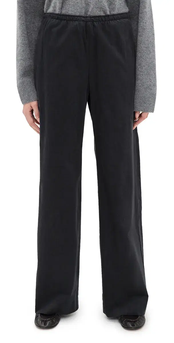 Mid Rise Pull On Corduroy Pants Graphite