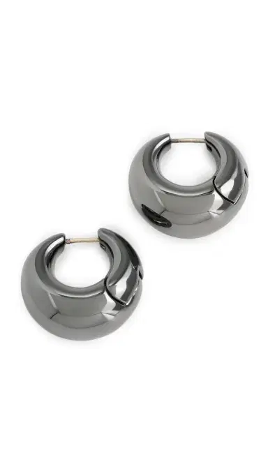 Jennifer Fisher Dylan Hinged Huggies Hematite One Size | Thumbnail 5