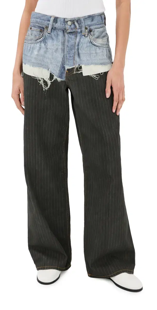 1981 Pinstripe Trousers Blue/Black