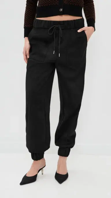 LE BOP Remy Faux Suede Joggers Black | Thumbnail 2 LE BOP Remy Faux Suede Joggers Black | Thumbnail 2