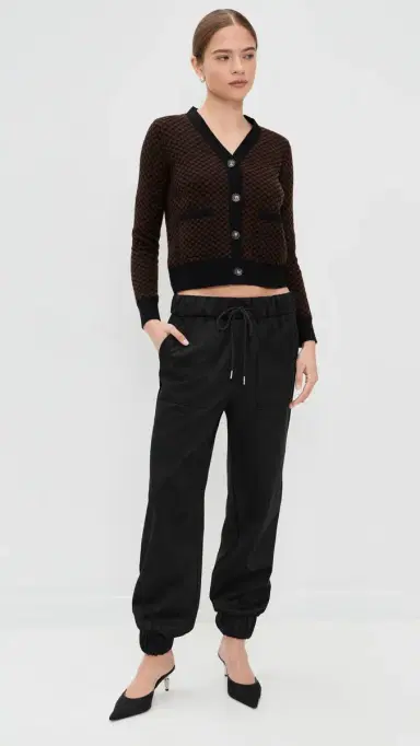LE BOP Remy Faux Suede Joggers Black | Thumbnail 5 LE BOP Remy Faux Suede Joggers Black | Thumbnail 5