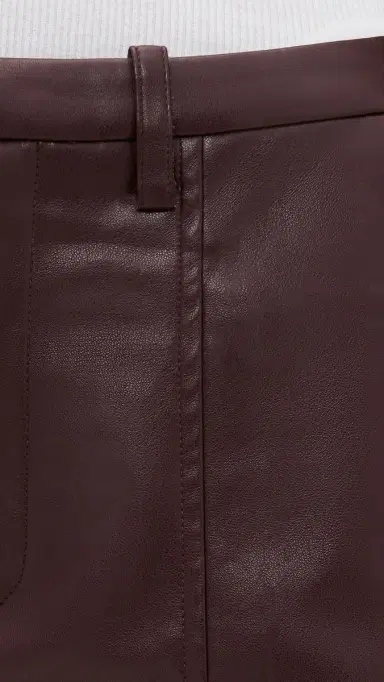 Madison the Label Lowen Faux eather Pants Cacao | Thumbnail 6