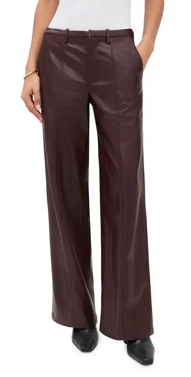 owen Faux eather Pants Cacao