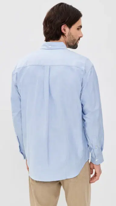 Aaron Levine Logo Oxford Shirt Blue | Thumbnail 3
