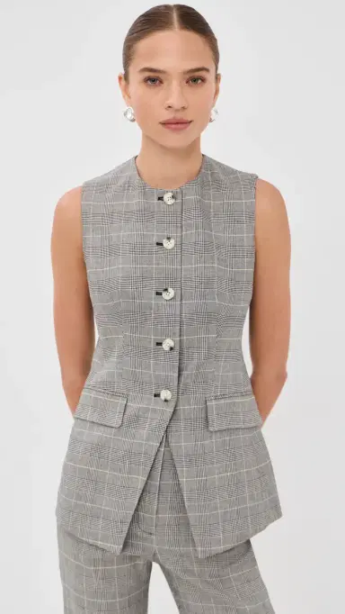 Veronica Beard Lois Vest Black multi | Thumbnail 2 Veronica Beard Lois Vest Black multi | Thumbnail 2