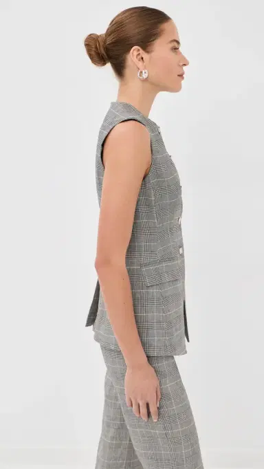 Veronica Beard Lois Vest Black multi | Thumbnail 4 Veronica Beard Lois Vest Black multi | Thumbnail 4