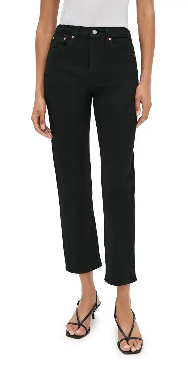 Levi's Wedgie Straight Jeans Black Sprout