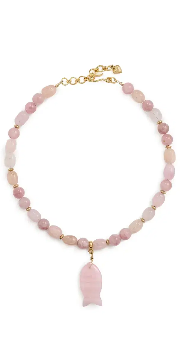 Brinker + Eliza Pink Mist Necklace Morganite/Rose Quartz One Size