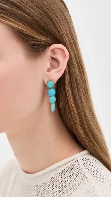 BaubleBar Fatima Drop Earrings Turquoise One Size | Thumbnail 3