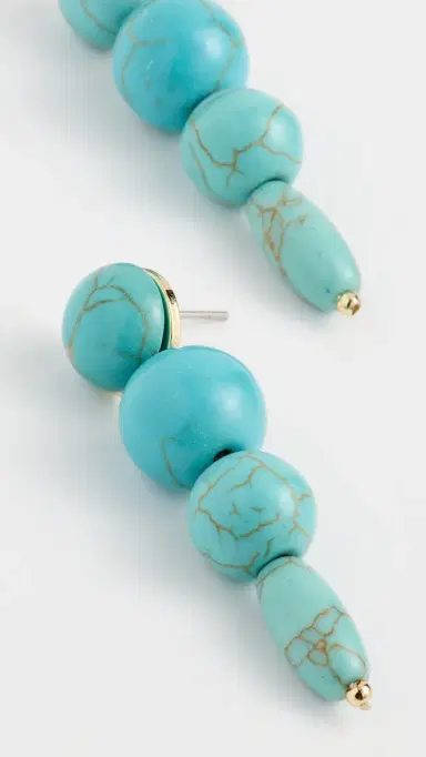 BaubleBar Fatima Drop Earrings Turquoise One Size | Thumbnail 4