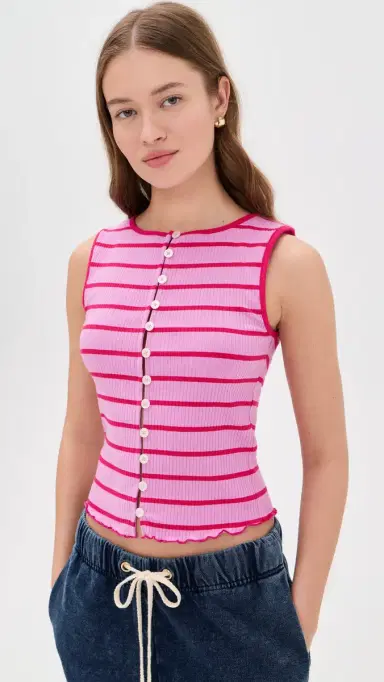 Free People Tilly Striped Tank Orchid Combo | Thumbnail 2