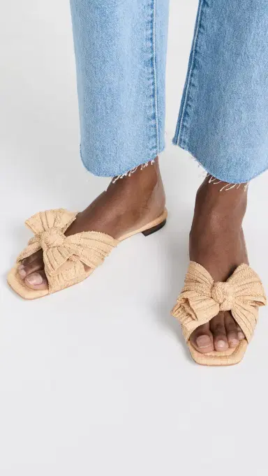 Loeffler Randall Daphne Pleated Knot Flat Sandals | Thumbnail 3