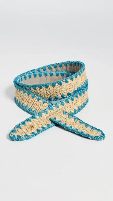 Lele Sadoughi Adjustable Raffia Knot Belt | Thumbnail 2