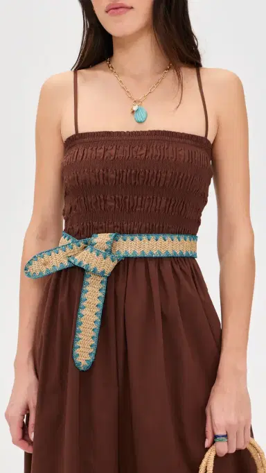Lele Sadoughi Adjustable Raffia Knot Belt | Thumbnail 3