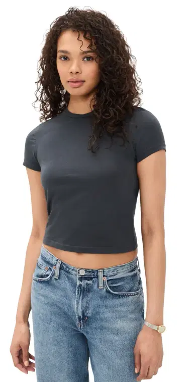 SLVRLAKE Fitted Tee Washed Black M | Thumbnail 1