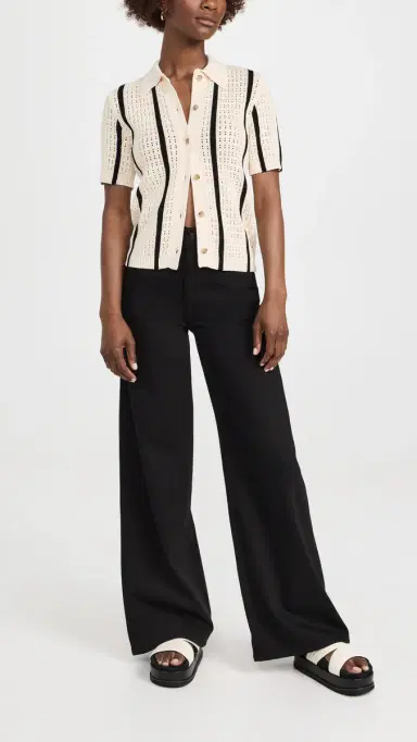 DL1961 Hepburn Wide Leg: High Rise Vintage Jeans Jet Black 30 | Thumbnail 5