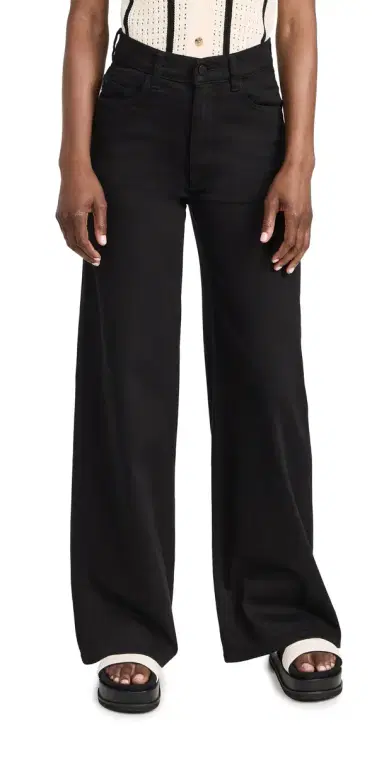 DL1961 Hepburn Wide Leg: High Rise Vintage Jeans Jet Black 30 | Thumbnail 1