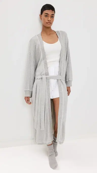 The Great. THE GREAT. The Sweatshirt Robe Light Heather Grey 0/1 | Thumbnail 2