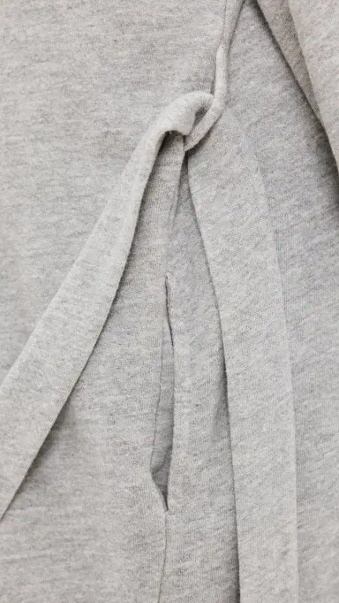 The Great. THE GREAT. The Sweatshirt Robe Light Heather Grey 0/1 | Thumbnail 6