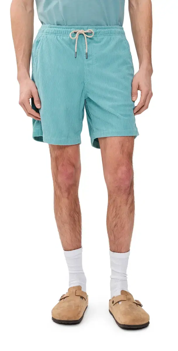 The Wilder tretch Corduroy horts 7 Bay Blue