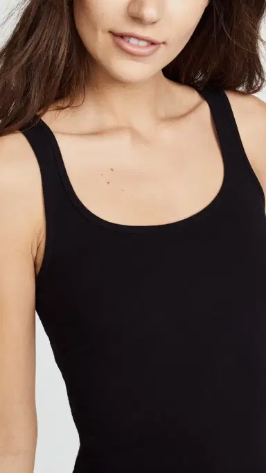 James Perse Brushed Jersey Long Tank Black 2 | Thumbnail 6