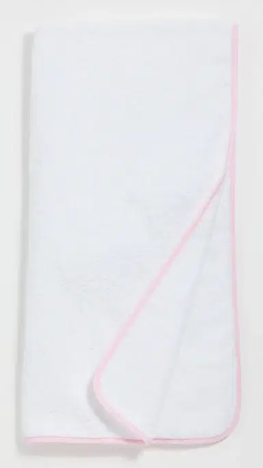Weezie Signature Bath Towel Ballet Pink on White One Size | Thumbnail 2