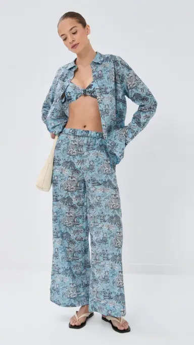 Staud Marza Pants Sky Toile S | Thumbnail 5