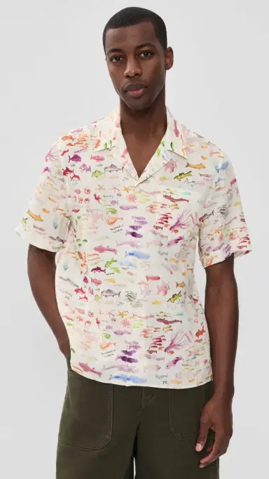 Vilebrequin Charli Linen Camp Shirt Papier | Thumbnail 2 Vilebrequin Charli Linen Camp Shirt Papier | Thumbnail 2