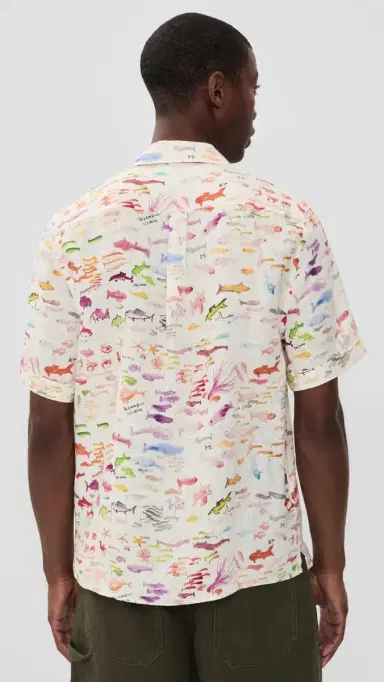 Vilebrequin Charli Linen Camp Shirt Papier | Thumbnail 3 Vilebrequin Charli Linen Camp Shirt Papier | Thumbnail 3