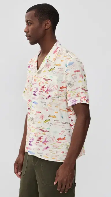 Vilebrequin Charli Linen Camp Shirt Papier | Thumbnail 4 Vilebrequin Charli Linen Camp Shirt Papier | Thumbnail 4