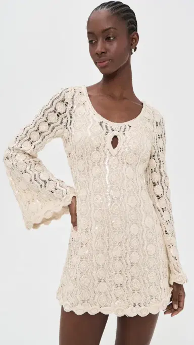 ALEXIS Micah Dress Beaded Macrame | Thumbnail 2
