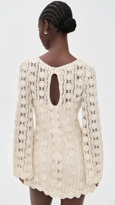 ALEXIS Micah Dress Beaded Macrame | Thumbnail 3