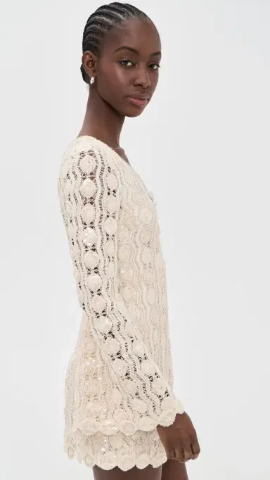 ALEXIS Micah Dress Beaded Macrame | Thumbnail 4