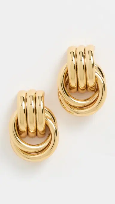 Heaven Mayhem Baby Knot Earrings Gold One Size | Thumbnail 2