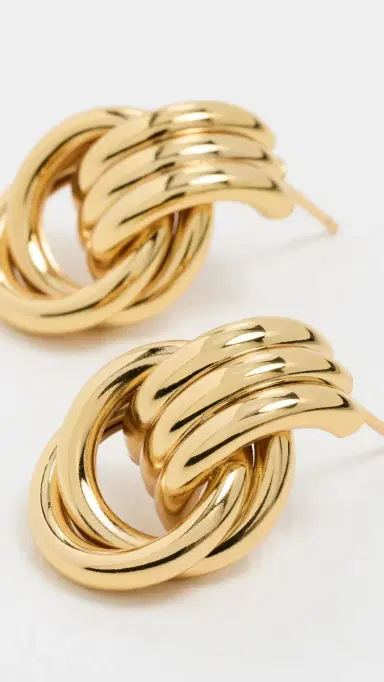 Heaven Mayhem Baby Knot Earrings Gold One Size | Thumbnail 4