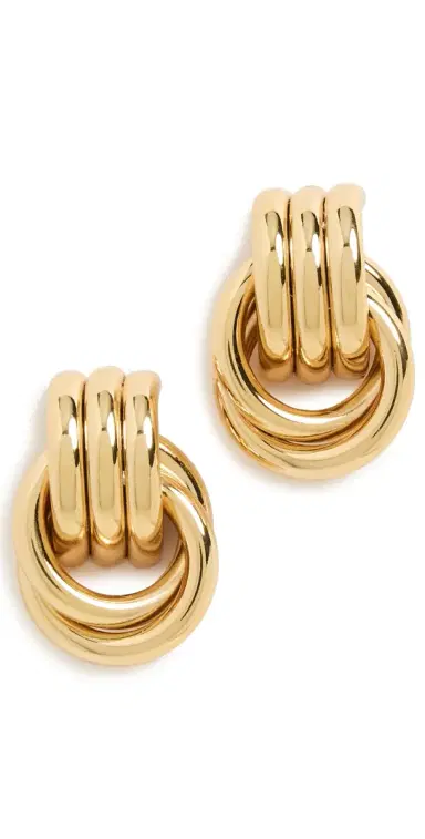 Heaven Mayhem Baby Knot Earrings Gold One Size | Thumbnail 1