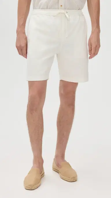 UNIVERSAL WORKS Twill Beach Shorts 7 Ecru M | Thumbnail 2