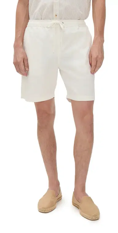 UNIVERSAL WORKS Twill Beach Shorts 7 Ecru M | Thumbnail 1